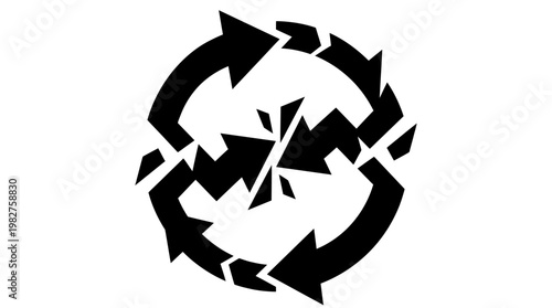 Icon of Recycling Symbol in Modern Vector Style for Environmental Awareness