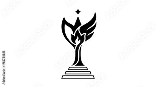 Icon of a Flame Torch Vector Icon Symbol for Inspiration and Leadership