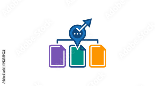 Icon Bar Chart and Upward Arrow Analytics Vector Icon for Data Growth and Performance