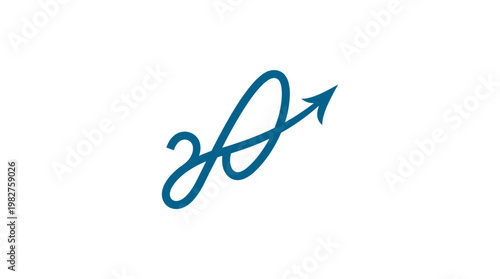 Vector Icon of a Dynamic Arrowing Path and Navigation Symbol for Business and Technology
