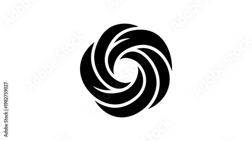 Icon Vector Illustration of Abstract Swirling Spiral Design for Tech and Digital Applications