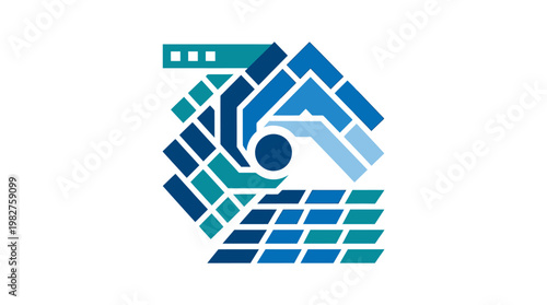 Vector Icon of Modern Wind Turbine for Sustainable Energy Illustration