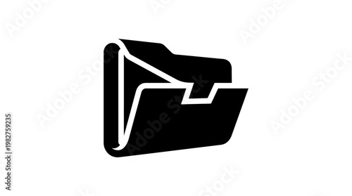 Icon of a Digital Folder for File Storage and Organization in Modern Data Management Style