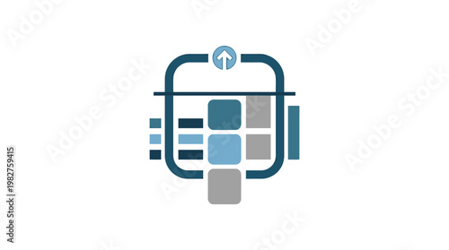 Vector Icon of a Modern Mobile App Interface for User Interaction and Navigation