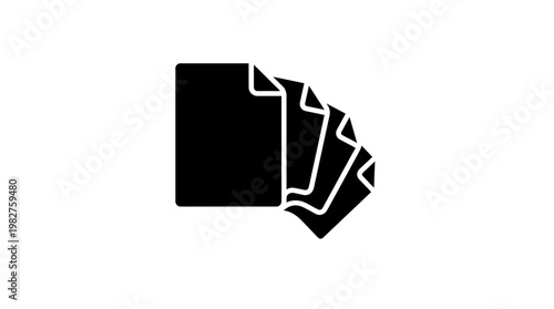 Vector Icon of Document Files with Paper Pages for Digital Content and File Management