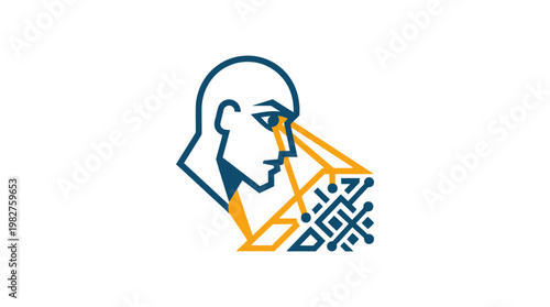 Vector Icon of Person Using Telescope for Astronomy or Space Observation