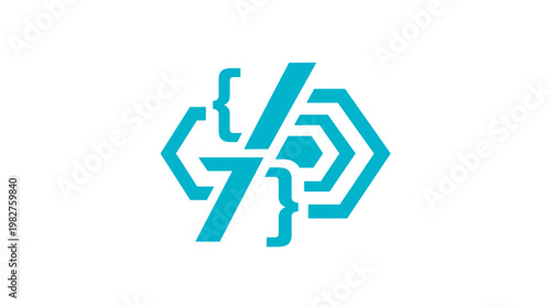 Vector Icon of Modern Cloud Computing and Data Network in Flat Style
