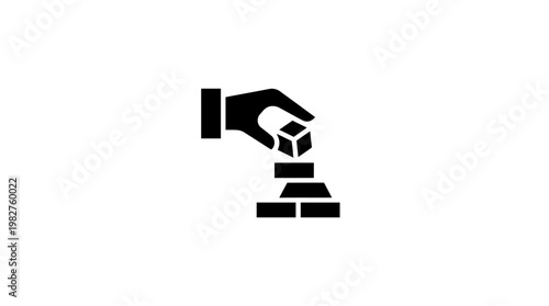 Icon of Handed Gavel and Justice Block for Legal and Law Enforcement Context