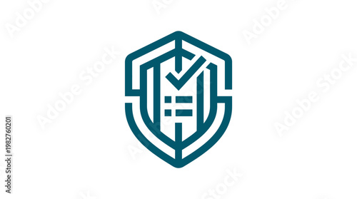 Icon of Security Shield With Checkmark for Cyber Safety and Data Protection Illustration