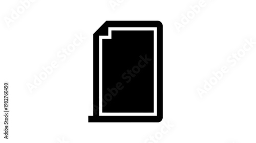 Vector Icon of Document or File for Digital Data Storage and File Management