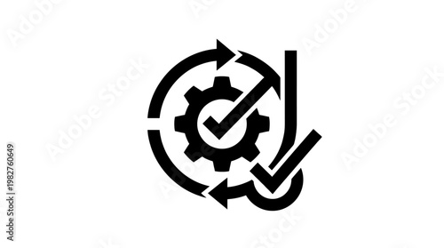 Vector Icon Representing Process Optimization and Workflow Management