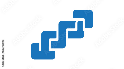 Vector Icon of Interconnected Chain Links for Technology or Network Illustrations