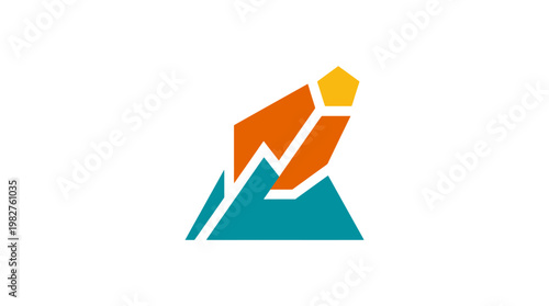 Icon of a Rocket Launching in a Minimalist Vector Style for Technology and Innovation Themes