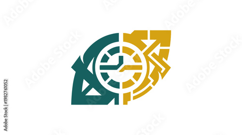 Icon of Brain with Circuitry for Technology and Artificial Intelligence Concept, Vector Icon