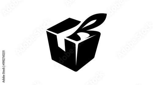 Icon of Opened Gift Box with Ribbons in Flat Vector Style for Celebration and Surprise Themes