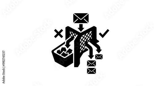 Vector Icon of Customer Support and Communication with Email and Chat Symbols