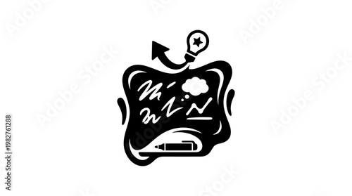 Icon of a Sad, Sobbing Face with Tear and Cloud in a Style Suitable for Emotional or Mental Health Graphics