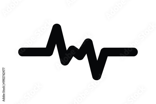 Heartbeat graphic icon displays a visual representation of a steady pulse rhythm.