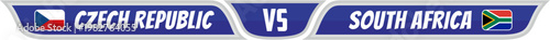 Football world cup 2026 match fixture group A czech republic vs south africa, Vector illustration