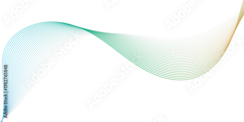 Elegant green gradient abstract wave lines background with smooth flowing modern minimal design.