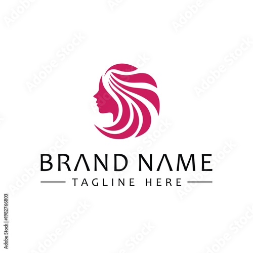 creative beauty logo, woman's face  logo design