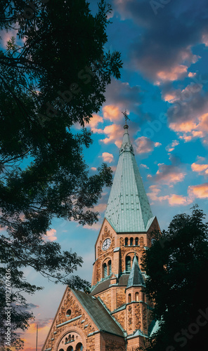 German Church (Tyska kyrkan) in Gamla Stan at Sunset