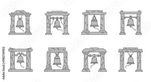 Ancient Stone Bell Structures Collection