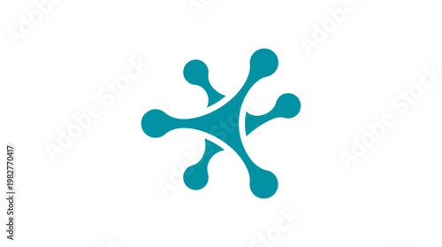 Vector Icon of a Microbial Virus for Science and Technology Concepts