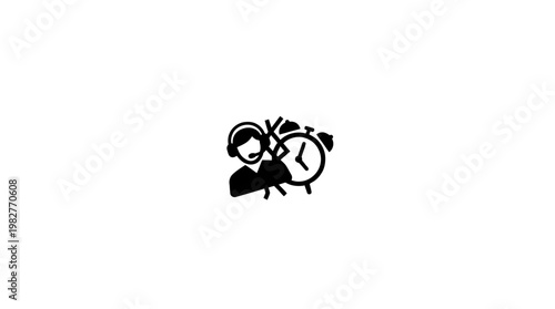 Icon of Bacterial Microscope Sample in Flat Style for Science and Education