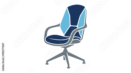 Vector Icon Of An Office Chair In Modern Style For Workplace Design