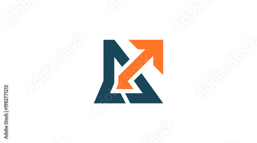 Vector Icon of Growth Chart and Upward Arrow for Business Success and Progress