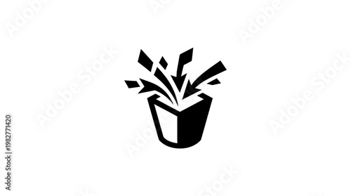 Icon of a Potted Plant with Growing Leaves in Vector Style for Nature and Environment Themes