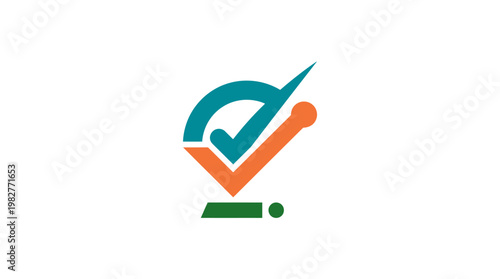 Icon of a Checkmark in a Shopping Cart Representing Purchase Confirmation or Checkout Process
