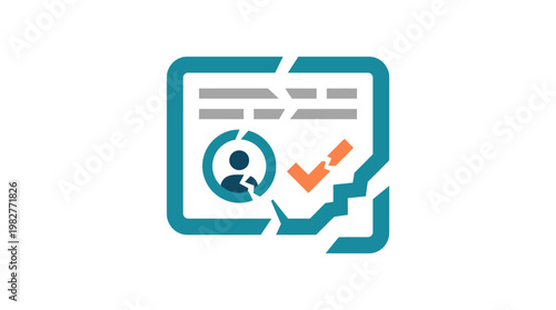 Vector Icon of a Customer Service Ticket with Checkmark for Support and Assistance