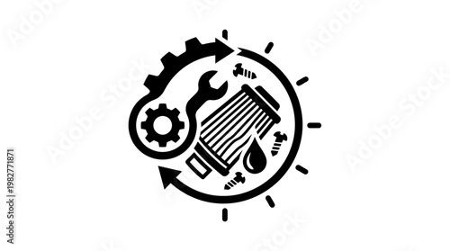 Icon of Maintenance and Repair Tools in Circular Design for Service and Support