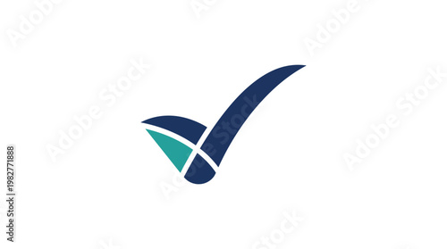 Vector Icon of a Checkmark Symbol for Success and Approval in Modern Style