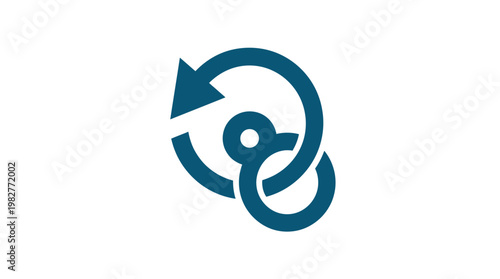 Icon of Circular Arrow and Loop for Refresh and Reload in Vector Style