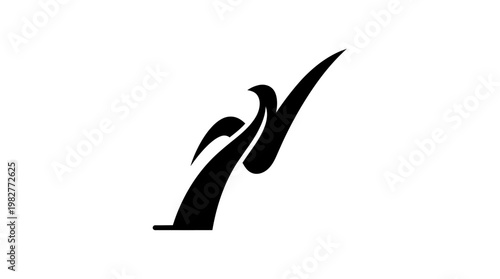 Elegant Line Art Icon Representing Growth and Progress in Modern Style