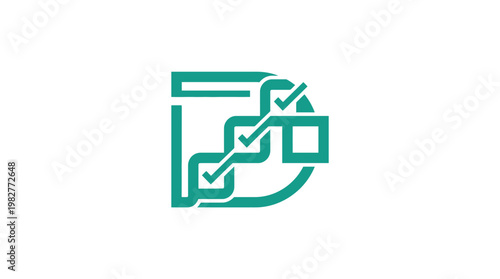 Icon of Financial Chart and Data Analysis for Business and Investment Reports