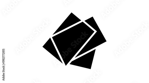 Icon of Abstract Geometric Shapes in Modern Vector Design for Creative Graphics