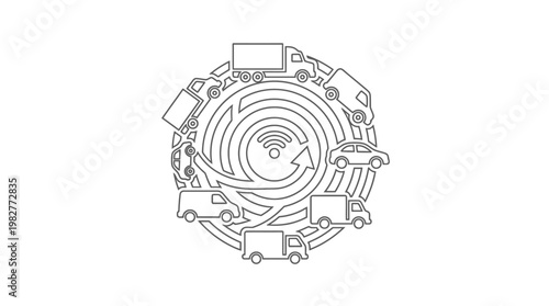 Vector Icon of a Wireless Signal Transmission Device for Technology and Communication Concept