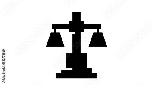 Icon of Scales of Justice Vector Icon for Legal and Courtroom Design