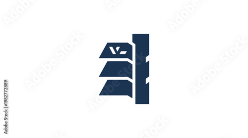 Icon of Modern Office Building in Flat Vector Style for Architecture and Business Design