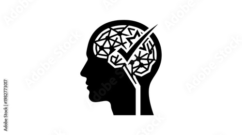 Mental Health Awareness Icon Vector Icon for Psychology and Mindfulness Campaigns