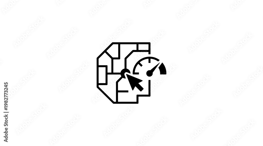 Fototapeta premium Icon of Computer Code and Digital Programming Style in Vector Format