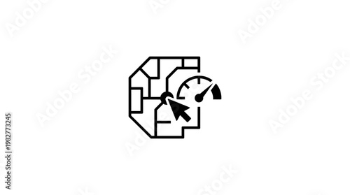 Icon of Computer Code and Digital Programming Style in Vector Format