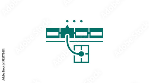 Icon of a Modern Circuit Board in Vector Style for Technology and Electronics Categories
