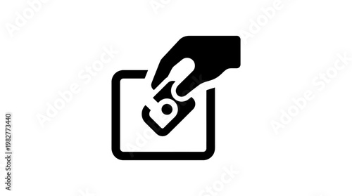 Icon of Hand Holding Banknote for Financial Transactions in Flat Vector Style