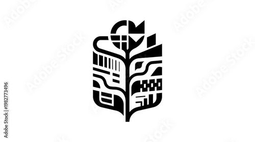 Vector Icon of a Modern Chip or Microprocessor for Technology Use