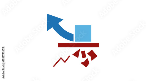Icon Representing Business Growth and Financial Success in a Modern Style